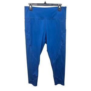 Zyia Active Blue Athletic Capris Leggings Size 14 16 Pockets